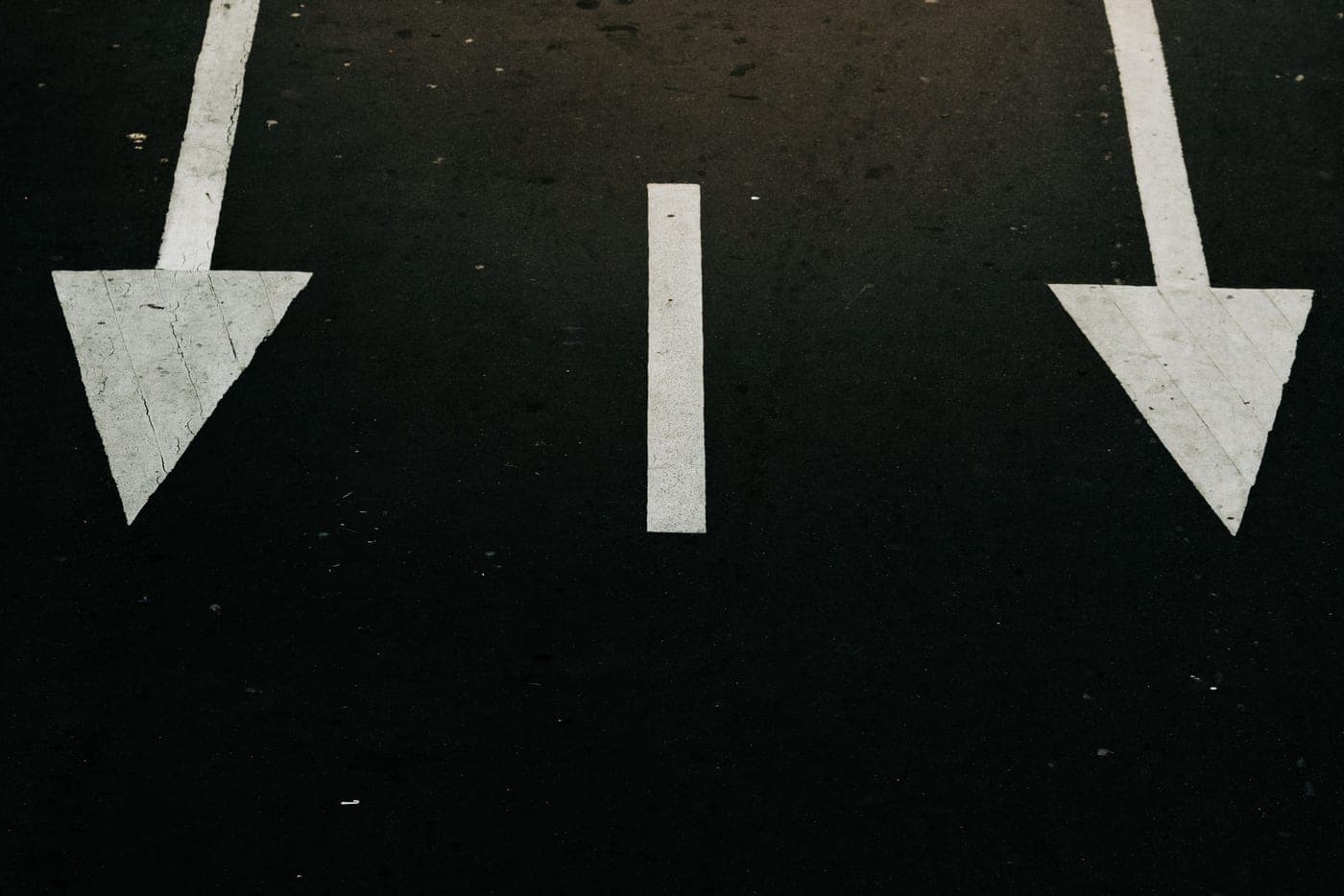 A path splitting into two directions through open country