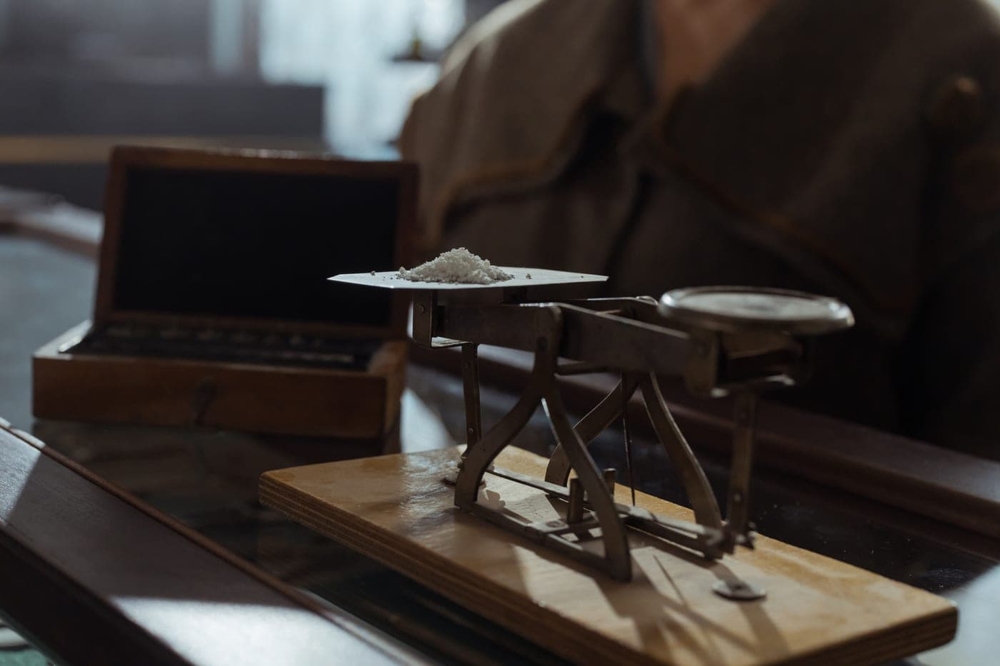 A balance scale used to weigh two options